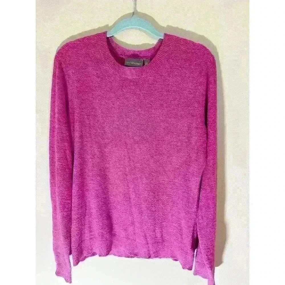Croft and Barrow, Womens Size Large, Pink Sweater, Super Soft